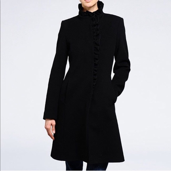 dkny ruffle coat